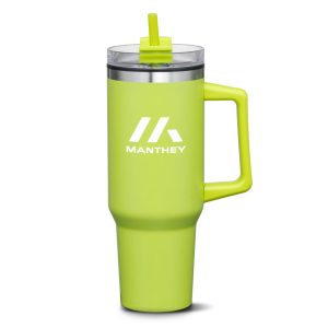 Alternative view of Benidorm Handle Travel Mug w/Straw - 40oz