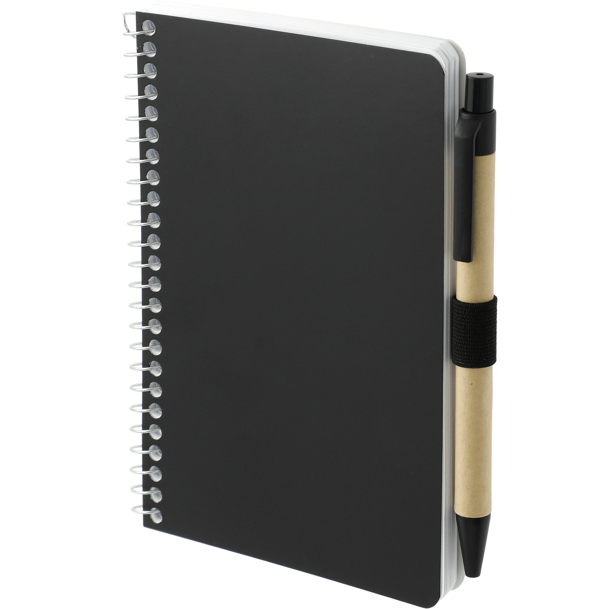 4" x 6" FSC® Mix Pocket Spiral Notebook with Pen - Image 3