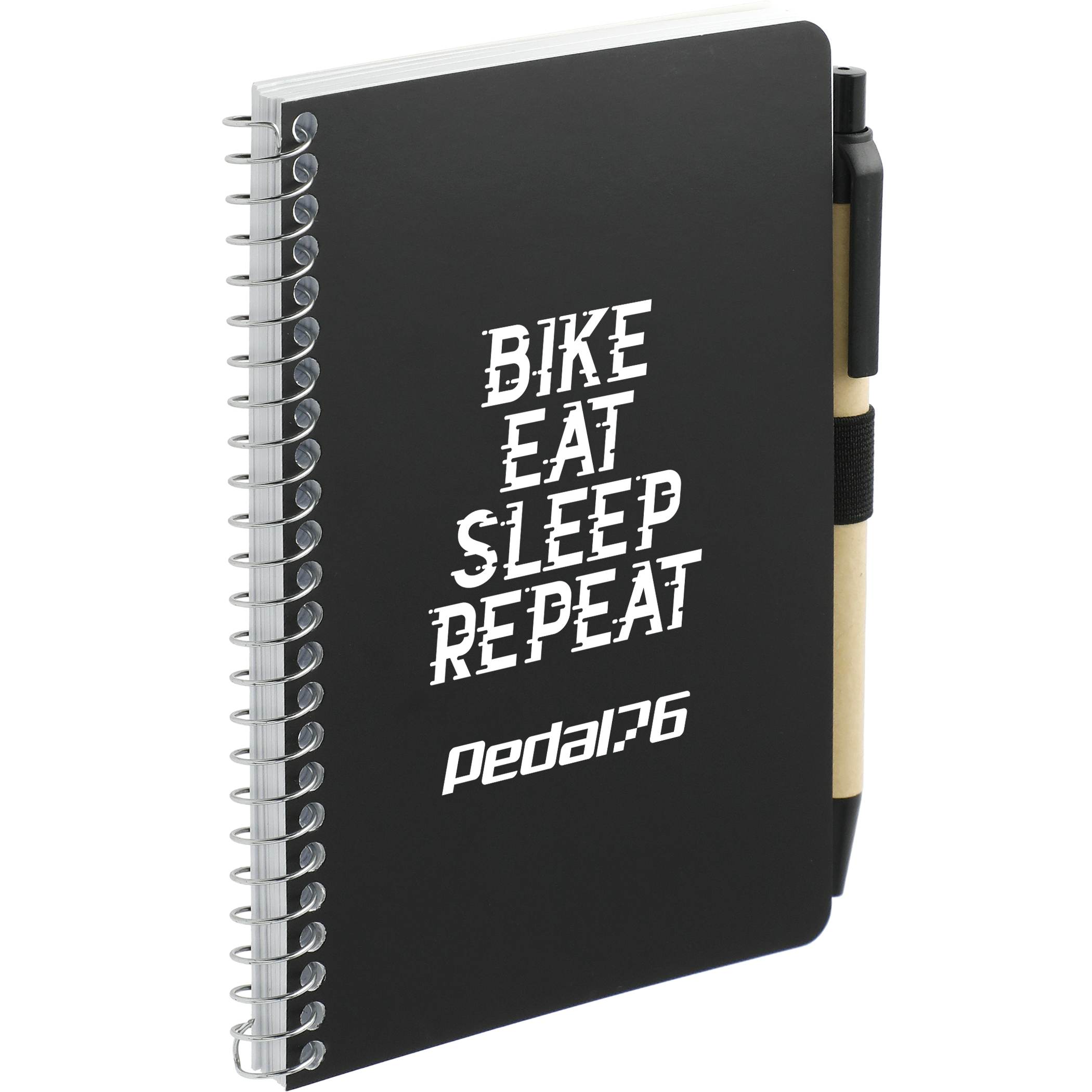 4" x 6" FSC® Mix Pocket Spiral Notebook with Pen - Image 7